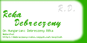 reka debreczeny business card
